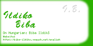 ildiko biba business card